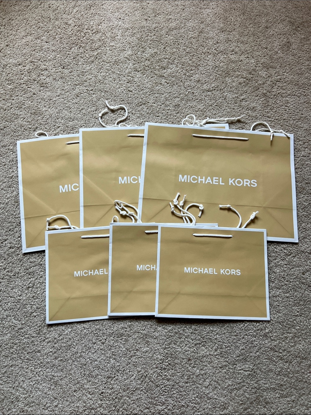 Michael Kors paper shopping bagsx6 (3 small, 3 medium)